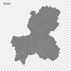 High Quality map prefecture of Japan