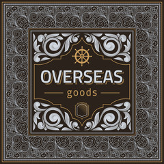 Vintage decorative ornate label design