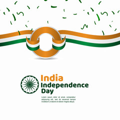 India Independence Day Vector Template Design Illustration