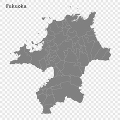 High Quality map prefecture of Japan