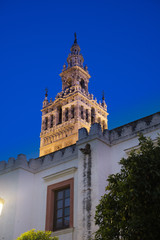 Obraz premium seville cathedral at night - the giralda