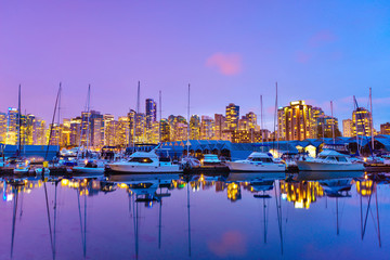 Beautiful view in Vancouver Downtown,British Columbia, Canada 