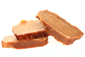 Rice cake zi ba on a white background