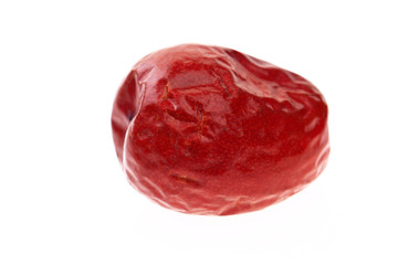 Red on a white background