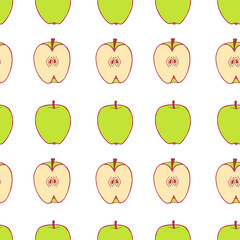 Fruit apple seamless pattern