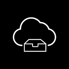 Cloud and storage icon. Sign archive