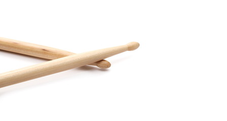 Drumsticks, pair isolated on white background