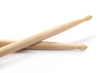 Drumsticks, pair isolated on white background