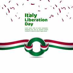 Obraz premium Italy Liberation Day Vector Template Design Illustration