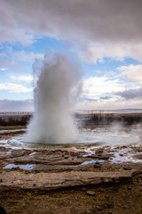 old faithful geyser in national park