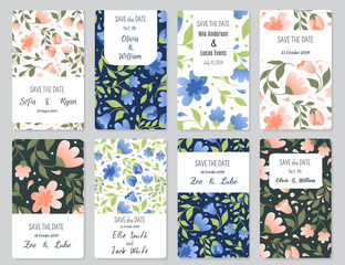 Vector Save the Date cards big collection