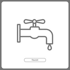 Faucet tap icon vector