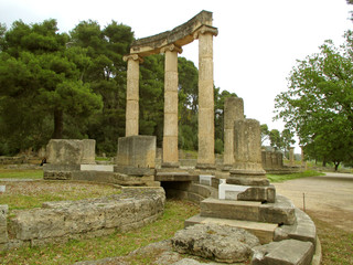 Philippeion Ancient Greek Sanctuary Erected by King Philip II of Macedonia, Archaeological Site of...