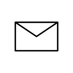 Vector image of isolated, linear icons of a closed envelope. Design a flat icons closed message