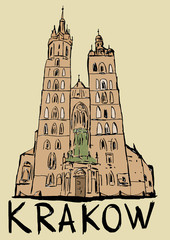 Fototapeta Basilica of Saint Mary in Krakow obraz