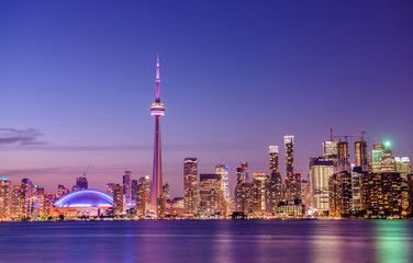 Horizon de Toronto la nuit, Ontario, Canada