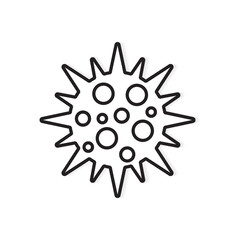 bacteria, microbe icon- vector illustration