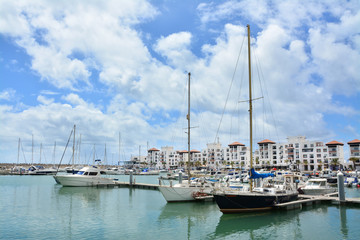 Fototapeta na wymiar jachty w Agadir, Maroko