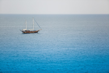 Fototapeta premium Beautiful bloat on sea