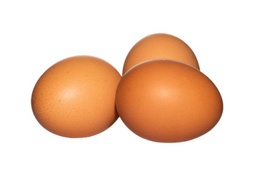 brown chicken egg isolated on white background.  brown oval chicken egg isolated on white background 