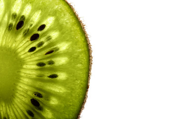 Sliced kiwi. Kiwi. Healthy food. Tropical fruit. Still life. Juicy kiwi on white background