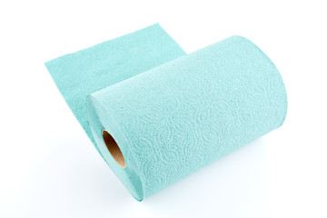 Paper towel roll isolated on white background. Roll of toilet paper.