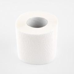 Paper towel roll isolated on white background. Roll of toilet paper.