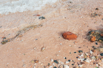 Pebble stones on the shore