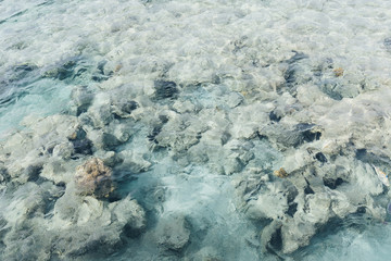 Blue waves nature ocean water background