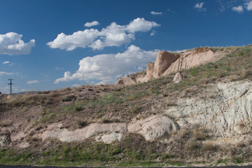 Fototapeta na wymiar rock formations in cappadocia turkey