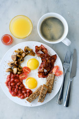 Delicious healthy English breakfast