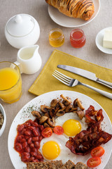 Delicious healthy English breakfast