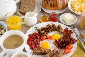 Delicious healthy English breakfast