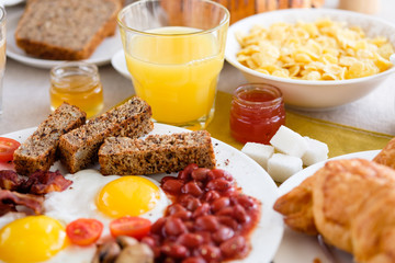Delicious healthy English breakfast