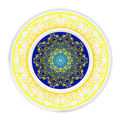 Fashion Print With Mandala Floral Ornament. Vector Illustration. Art Traditional, Islam, Arabic, Indian, Magazine, Elements With Mandala.