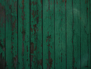 Fototapeta na wymiar green wood texture from wide dry boards green background from old wood