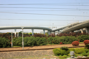 Fototapeta na wymiar China's high-speed rail construction