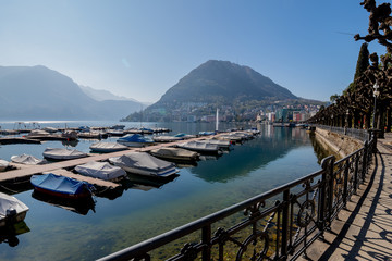 Lugano lake Switzerland