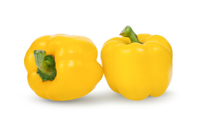 yellow peppers isolated on white background