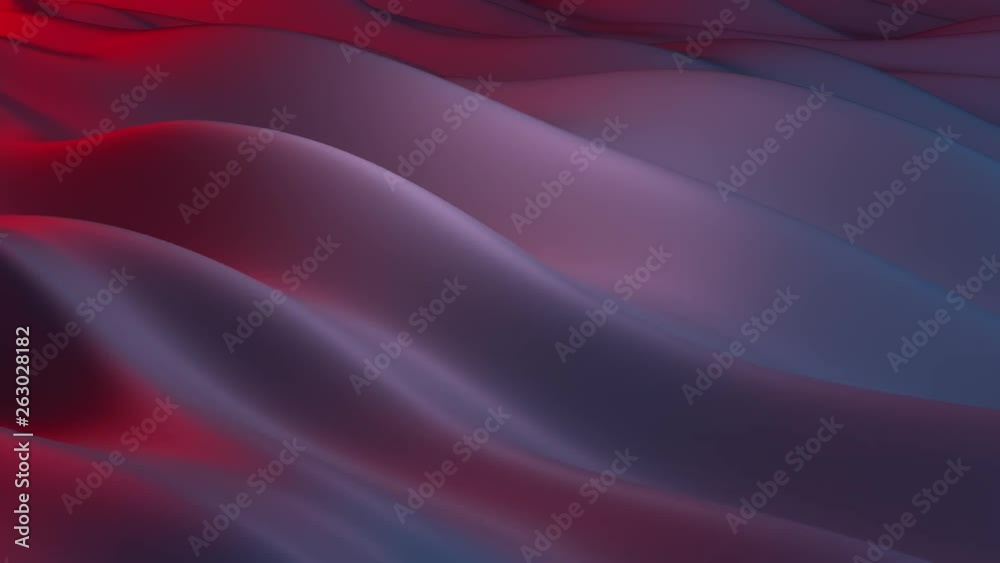 Poster 3d render smooth background. cloth like surface with folds. elegant deformation. loopable animation.