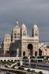 Fototapeta na wymiar view of the Cathedral de la Major in Marseille