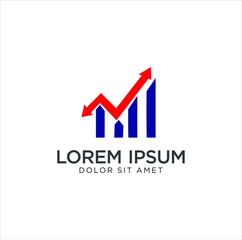 Modern Finance Growth Logo Design . Charth Logo Design. Accounting Financial Growth Logo Business. 