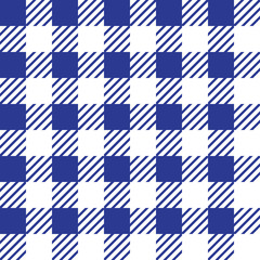 Vector seamless texture with vichy cage ornament. White and blue cages