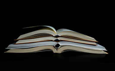 Open book in the dark