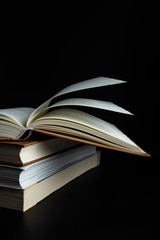 Open book in the dark