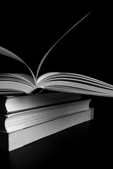 Open book in the dark