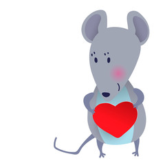 mouse with heart