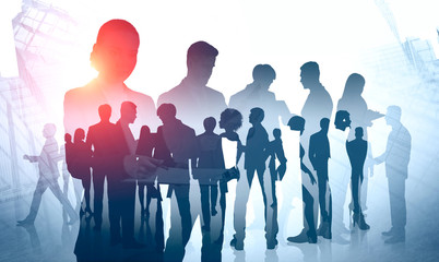 Diverse business team, international company