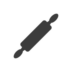 Rolling pin icon on white background.