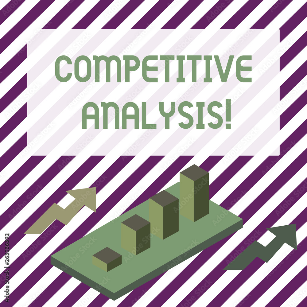 Poster handwriting text writing competitive analysis. conceptual photo strategic technique used to evaluate